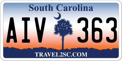 SC license plate AIV363