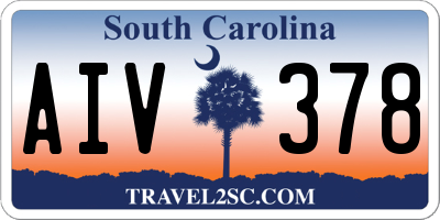 SC license plate AIV378