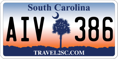 SC license plate AIV386
