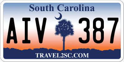 SC license plate AIV387