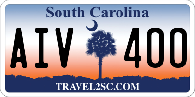 SC license plate AIV400