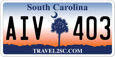 SC license plate AIV403
