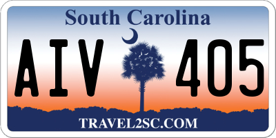 SC license plate AIV405