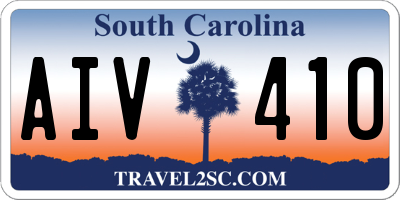 SC license plate AIV410