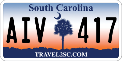 SC license plate AIV417