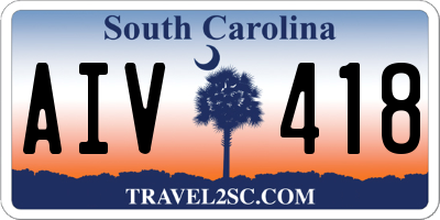 SC license plate AIV418