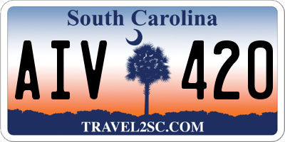 SC license plate AIV420