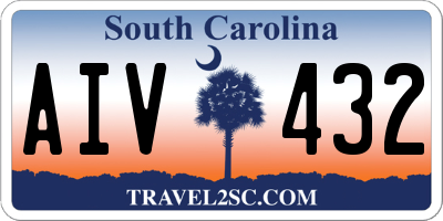 SC license plate AIV432