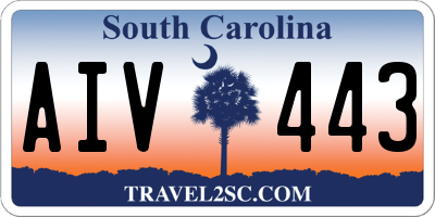 SC license plate AIV443