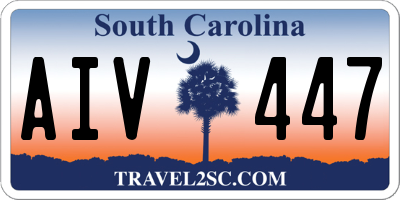 SC license plate AIV447