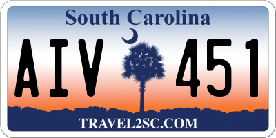 SC license plate AIV451