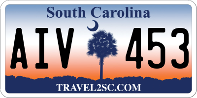 SC license plate AIV453