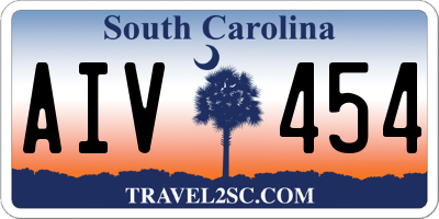 SC license plate AIV454
