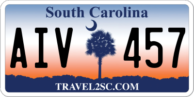 SC license plate AIV457