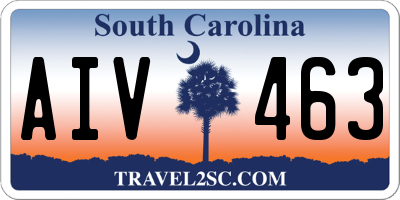 SC license plate AIV463