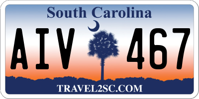SC license plate AIV467