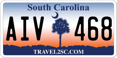 SC license plate AIV468