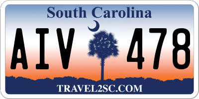 SC license plate AIV478