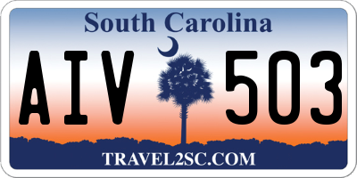 SC license plate AIV503