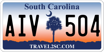 SC license plate AIV504
