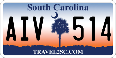 SC license plate AIV514
