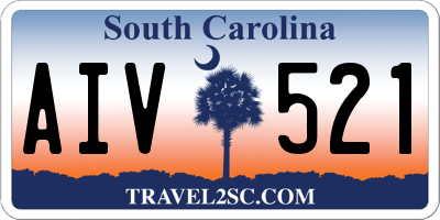 SC license plate AIV521