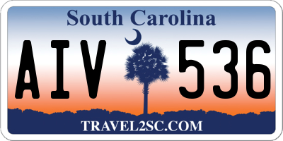 SC license plate AIV536