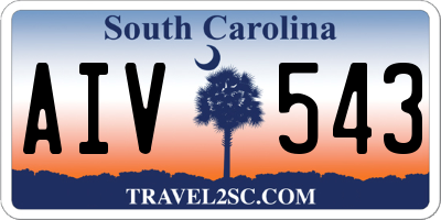 SC license plate AIV543