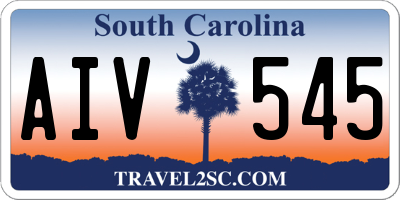 SC license plate AIV545