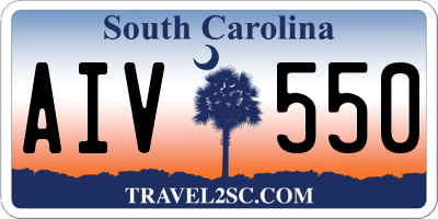 SC license plate AIV550