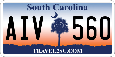 SC license plate AIV560