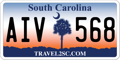 SC license plate AIV568
