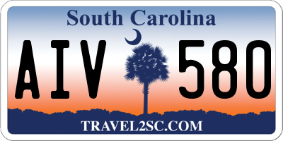SC license plate AIV580