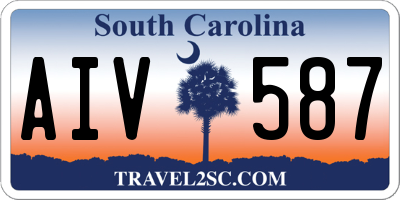 SC license plate AIV587