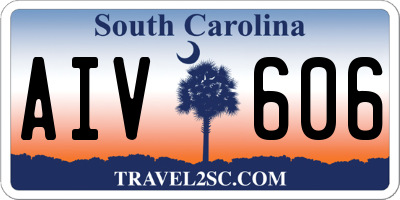 SC license plate AIV606