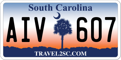 SC license plate AIV607