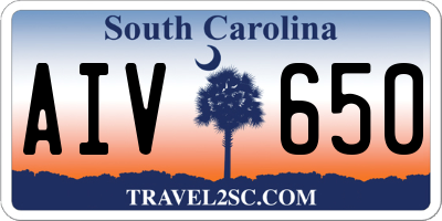 SC license plate AIV650