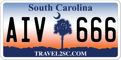 SC license plate AIV666