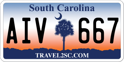 SC license plate AIV667