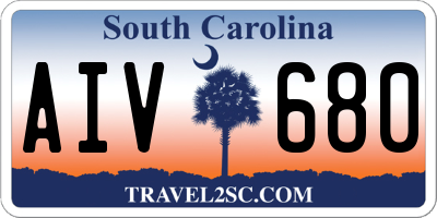 SC license plate AIV680