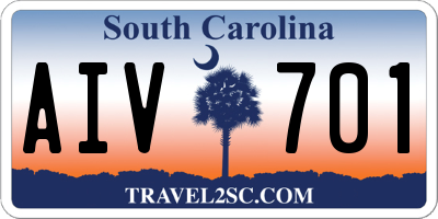 SC license plate AIV701