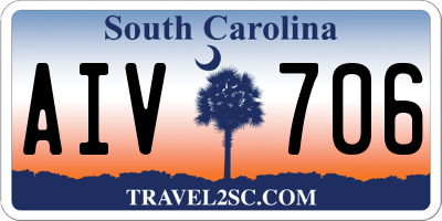 SC license plate AIV706