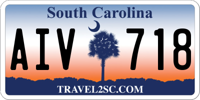 SC license plate AIV718