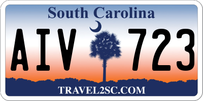 SC license plate AIV723