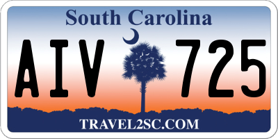 SC license plate AIV725