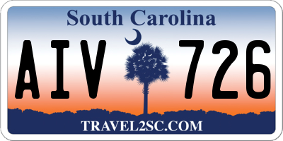 SC license plate AIV726