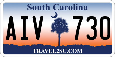 SC license plate AIV730