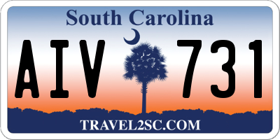 SC license plate AIV731