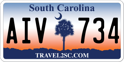 SC license plate AIV734
