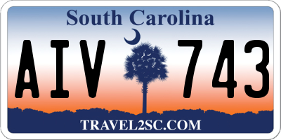 SC license plate AIV743